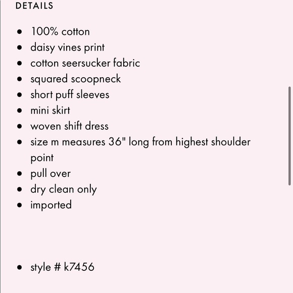 🌸 Kate Spade floral shift XS dress - Picture 6 of 7